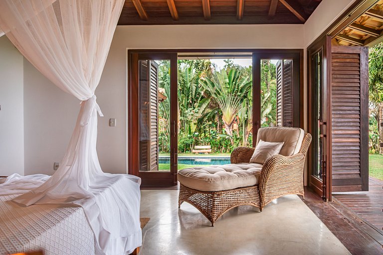 House Sapucaia, Trancoso, with ocean view and infinity pool.